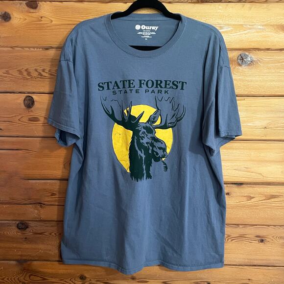 Ouray State Forest State Park Moose Graphic Tshirt XL - Picture 1 of 5